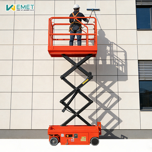 Mini Portable <span class=keywords><strong>Scissor</strong></span> Lift 4.6m Platform Lift Elektrik Kecil Berpenggerak Sendiri untuk Perawatan Lorong dan Koridor Sempit - Product Image 3