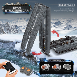 Moule roi 20002 technique télécommande <span class=keywords><strong>militaire</strong></span> <span class=keywords><strong>char</strong></span> blindé véhicule pont couche Structure voiture blocs de construction briques jouets - Product Image 3