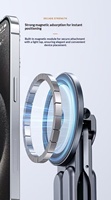 Support de téléphone portable magnétique pliable en alliage d'aluminium, support universel multifonctionnel pour téléphones portables et tablettes
