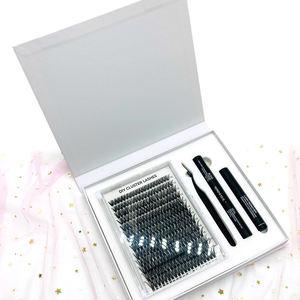 Kit de cils en grappe faits main DIY - Extensions de cils Mega Volume 10D-20D 12 rangées Marque privée - Product Image 5