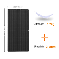 Panneau solaire flexible ultra-fin Peel Stick Charge 120W sans perçage pour camping-car et fourgonnette