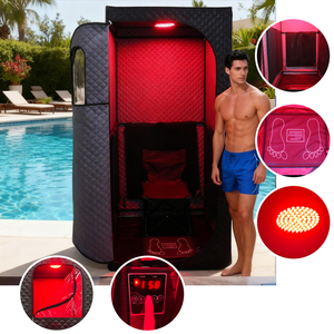 Qilong Ferninfrarot-Saunazelt Rotlichttherapie Trockene Tragbare Dampfsauna Elektrischer Trockenluft-Heizer mit Ventilator für Mobile Sauna - Product Image 2