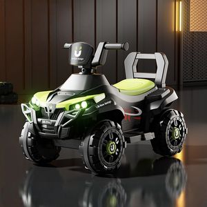Электрический детский аттракцион, четырехколесный батарейный аккумулятор, игрушка для детей, для езды с подспинкой, музыкальный плеер, перезаряжаемый детский автомобиль - Product Image 2