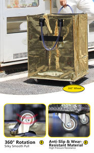 Grand sac <span class=keywords><strong>à</strong></span> roulettes imperméable avec roues, chariot de supermarché, sac épaissi, sac pliable tissé, sac <span class=keywords><strong>à</strong></span> roulettes - Product Image 3