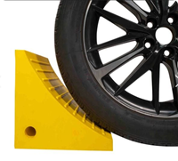 Cales de roue en polyuréthane robustes de 60 à 80 tonnes pour le stationnement des pneus des camions à benne basculante