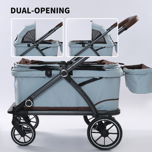 2026 New Design High Quality Blue Foldable <strong>Dog</strong> <strong>Stroller</strong> for Large <strong>Dogs</strong> - Product Image 5