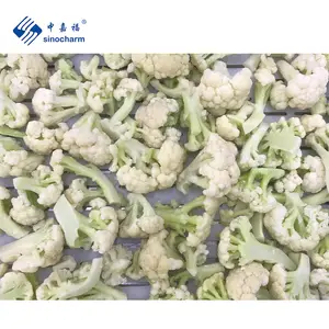 Sinocharm BRC A Approved Vegetable Cut 4-7cm IQF Cauliflower Green Stem Frozen Cauliflower for Sale
