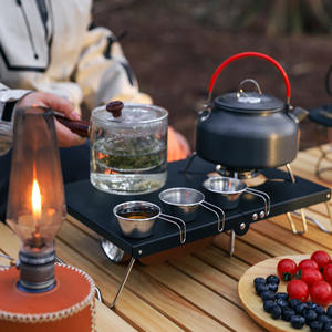 Mini taza de acero inoxidable 304 para exteriores, 50ml, con asa, portátil, apilable, para acampar, para picnic, para sake - Product Image 1