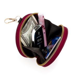 2025 New Round Mini <b>Wallet</b> PU Leather Portable <b>Ladies</b> Zipper Purse Solid Color Student Coin Storage Bag for Girl - Product Image 5
