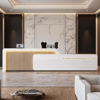 Réception moderne haut de gamme en bois laqué nouveau style chinois personnalisable pour les hôtels et entreprises de réception de salon de beauté