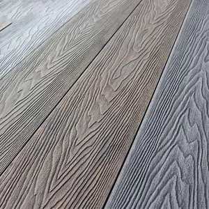 New technology WPC 3D embossed composite decking Outdoor Decking Flooring Wpc Wood Decking For Outdoor