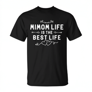 T-shirt « La vie de maman est la meilleure vie » pour grand-mère et maman - Product Image 2