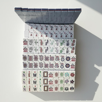 Mahjong magnétique moderne sur mesure, 160 pièces, 4 joueurs, écologique, en acrylique massif, pour divertissement intérieur