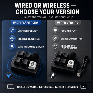 <span class=keywords><strong>Clavier</strong></span> intelligent sans fil à 5 touches avec microphone, <span class=keywords><strong>clavier</strong></span> mécanique à macros pour le montage vidéo, le codage, la diffusion en direct et les appels. - Product Image 5