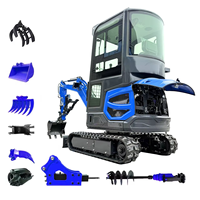 Excavator Mini Infront CE EPA Engine 3,5 Ton Crawler Micro Digger 1 Ton 2 Ton Excavator Kecil untuk Pertanian Dijual