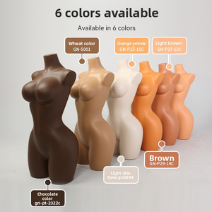 <span class=keywords><strong>Mannequin</strong></span> Femme Grand <span class=keywords><strong>Taille</strong></span> Peint Or, Courbes Généreuses, Poitrine et Hanches Volumineuses, Tête et Bras Amovibles - Product Image 6