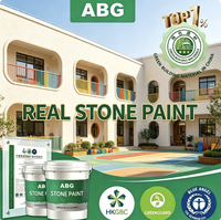 Peinture à effet pierre véritable pour durcissement de surface avec mélange de sable rocheux pour surfaces murales extérieures à haute abrasion