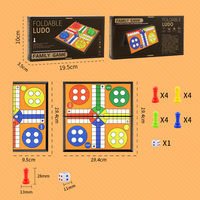 Jeu d'intérieur de haute qualité Portable voyage plateau pliant LUDO jeu de société ensemble éducatif enfants jeu d'échecs pour cadeau