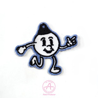 Écusson de broderie Merrow découpé au laser pour motif animal de lapin Écusson de broderie de conception personnalisée Accessoire pour chapeau
