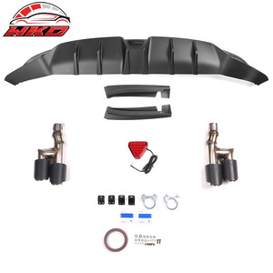 Fits For Civic EX/Touring/Si 22-26 Matte Black Rear Bumper Lip W/Quad Exhaust Tip PP Auto Parts Automotive Accessories - Product Image 3