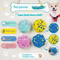 Jouet interactif ETPU Popcorn élastique en forme de boule solide pour chiens et chats, en laine, résistant aux morsures, pour soulager l'ennui