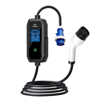 Nouveau chargeur domestique pour véhicules électriques 7 kW 32 A, type 2, portable, longueur personnalisable 3 m-10 m, pour véhicules électriques, application Tuya