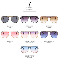 Lunettes de soleil surdimensionnées en métal de haute qualité, personnalisées, pour femmes, unisexes, avec verres dégradés, lunettes de soleil de luxe pour femmes