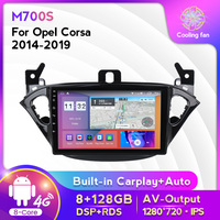 MEKEDE Android 11 AM FM Lecteur vidéo de voiture pour Opel Corsa 2014-2019 4G LTE WIFI Lecteur DVD de voiture Audio Radio BT IPS Système multimédia