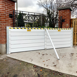 Smontabile Anti-inondazione in lega di alluminio muro di barriera d'acqua per porta del Garage cancello di parcheggio 35mm di spessore dimensione personalizzabile argento - Product Image 1