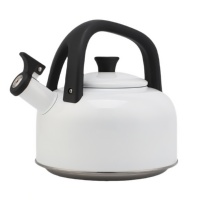 Nouveau design Bouilloire à thé en acier inoxydable 3L Pot de cuisinière rond à sifflet Théière en métal de qualité alimentaire pour cuisinière