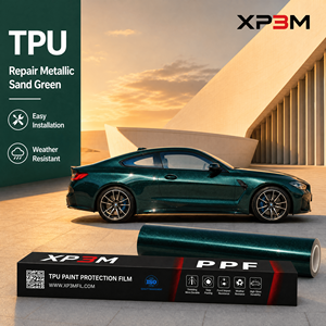 Film de protection de peinture (PPF) en vinyle TPU brillant vert sable XP3M OEM 7,5 mil, auto-réparant, anti-rayures, anti-jaunissement, avec canaux de libération d'air - Product Image 1