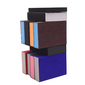 Bán buôn chà nhám miếng bọt biển nâu miếng bọt biển chà nhám khối nhôm Oxit cát khối 100x70x25mm để đánh bóng và mài - Product Image 2