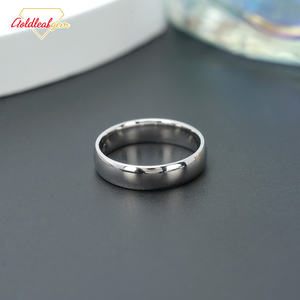 Bagues simples personnalisées en or véritable 9K/10K/14K/18K pour hommes et femmes - Product Image 4