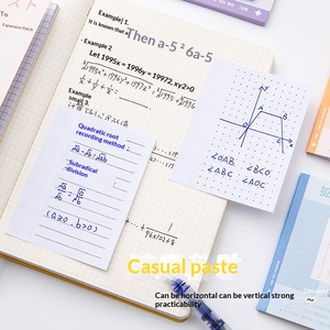 Extended <b>Sticky</b> <b>Notes</b> Expandable <b>Note</b> Pads Minimalist Ins Self Adhesive Memo Labels For Exam Student Study - Product Image 4