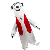 Costumes gonflables de chef et de Père Noël en forme d'ours blanc pour enfants et adultes, décorations et fournitures de fête de Noël