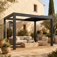 Pergola de luxe en aluminium pour l'extérieur, toit rétractable motorisé, imperméable, auvent pour villa, jardin, patio