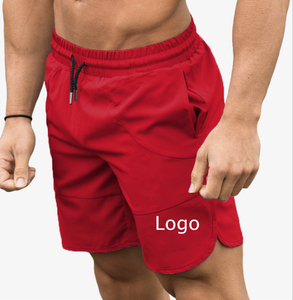 Shorts de sport pour hommes avec logo imprimé personnalisé, shorts de musculation, shorts de course à pied, vêtements de sport pour garçons avec poche - Product Image 2