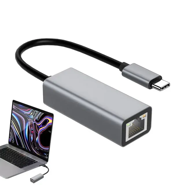 USB Type C Gigabit Ethernet Adapter 100 Mbps RJ45 Lan Network Card ABS Internal PC/Laptop Computer Accessories