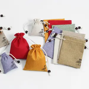 भाग्यशाली बैग गहने पाउच ब्रोकेड लिनन ड्रॉस्ट्रिंग बैग छोटे कपड़े बैग सामान भंडारण पाउच विंटेज सुगंध