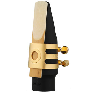 Ligature en métal <span class=keywords><strong>argenté</strong></span> massif WoodStone japonaise pour <span class=keywords><strong>saxophone</strong></span>, compatible avec les embouchures en bakélite - Product Image 4