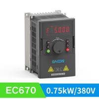 Variador de Frecuencia EC670 Trifásico 380V 0.75kW, Inversor de Frecuencia Variable (VFD/VSD) para Elevadores
