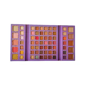 Logo personnalisé en gros 66 couleurs Palette de maquillage pour les yeux léopard nu Vegan ombre à paupières joue cosmétique fard à joues Palette correcteur