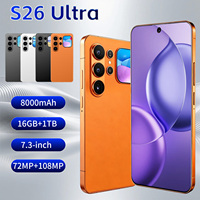 S26 Ultra 2026 Kedatangan Baru Ponsel Pintar Android 5G Tidak Terkunci OTG 16GB 1TB Layar Besar 7.3 Inci Baterai 8000mAh 108MP
