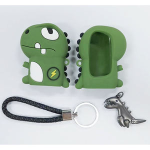 Bonita <span class=keywords><strong>funda</strong></span> protectora de silicona con dibujos animados para llave de coche con llavero, cubiertas de paquete completo para accesorios de llave Peugeot Premium - Product Image 2