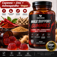 Gummies Énergie et Vitalité Masculine Cayenne Zinc Ashwagandha Maca Fenugrec – Soutien Santé et Bien-être Homme – Épicé pour Hommes – Végétalien Sans OGM
