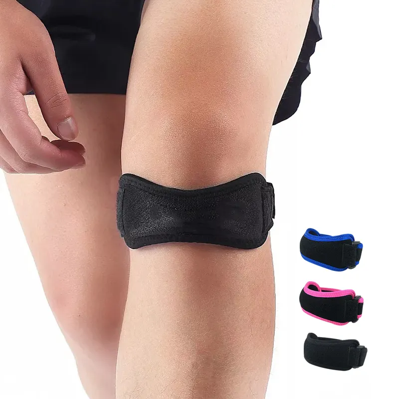 Fitness arrivals shock absorption brace knee open patella support strap for Hiking Soccer Basketball Running