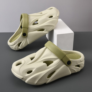 Men's <b>Clogs</b> Thick Soled Breathable Casual Sports Sandals White Blackish Grey Khaki Avocado Size 40 41 42 43 44 45 - Product Image 3