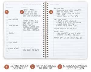 Venta al por mayor simplificado día planificador personalizado impresión de libros A5 espiral cuaderno planificadores diarios - Product Image 2