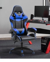 Chaise de jeu de course ergonomique confortable avec rotation à 360 degrés, chaise de jeu d'ordinateur avec roulettes
