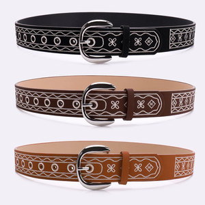 <span class=keywords><strong>Cintura</strong></span> Vintage in Pelle PU Ricamata, Nuova <span class=keywords><strong>Cintura</strong></span> Retrò Boho Etnica Floreale, Elegante <span class=keywords><strong>Cintura</strong></span> Western da Cowgirl per Abiti e Jeans da <span class=keywords><strong>Donna</strong></span> - Product Image 3